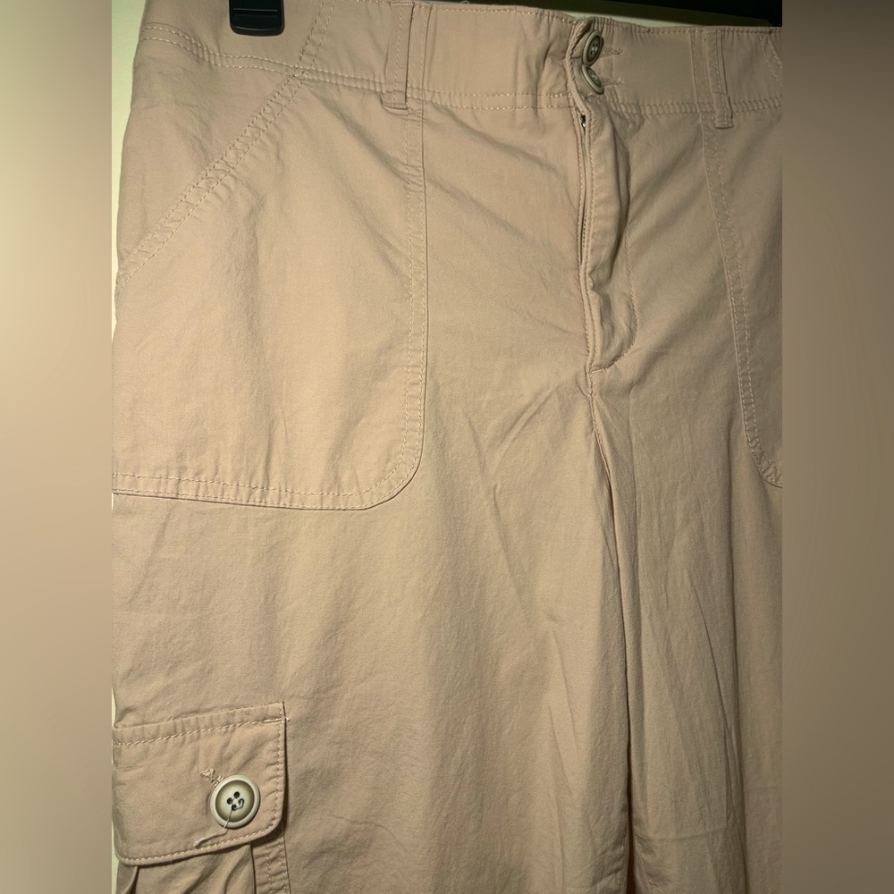 Democracy “Ab” Solution Women's Pink Cargo Crop Pants Size 14 - Picture 3 of 5